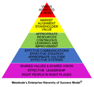 Metattudes Enterprise Hierarchy of Success Model